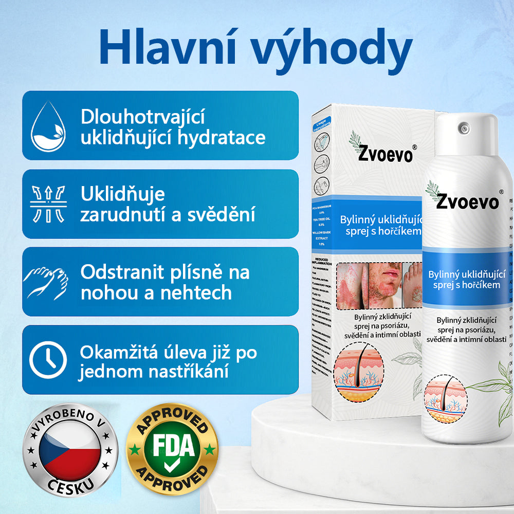 ✅ Oficiální obchod: Zvoevo® Magnesium bylinný sprej na lupénku ⚕️ EMA certifikace (zmírňuje lupénku a ekzém, léčí akné a bradavice, podporuje hojení bakteriálních infekcí, snižuje kloubní a neuropatickou bolest)