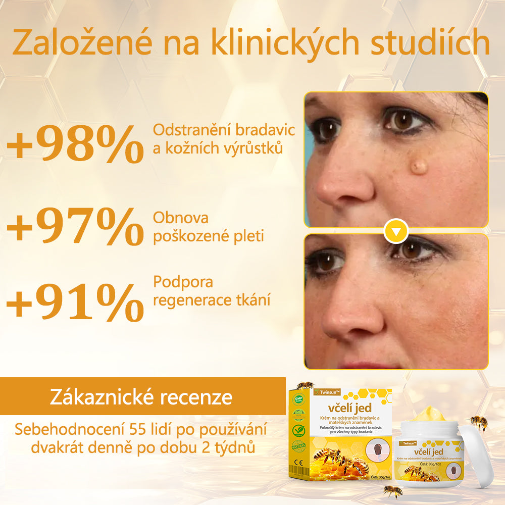 Twinsun™ Extra Silný Krém s včelím jedem, certifikovaný EMA💖 Na ošetření bradavic, kožních výrůstků, infekcí a keratózy, vyhlazuje nerovnoměrný povrch pokožky🐝