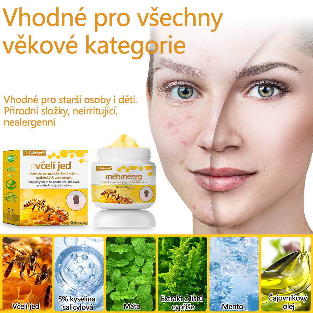 Twinsun™ Extra Silný Krém s včelím jedem, certifikovaný EMA💖 Na ošetření bradavic, kožních výrůstků, infekcí a keratózy, vyhlazuje nerovnoměrný povrch pokožky🐝