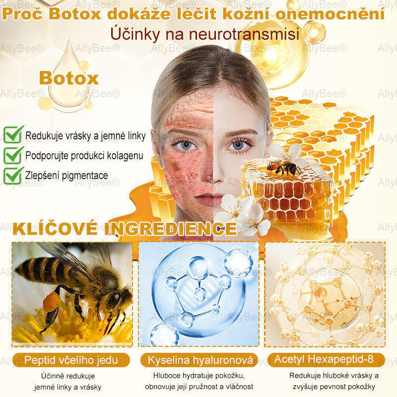 👨🔬AllyBee® Botox Krém na ošetření pleti proti stárnutí, hydratační, oprava pleti, vyrovnání tónu pleti, léčba akné a tmavých skvrn, odstraňování bradavic a mateřských znamének