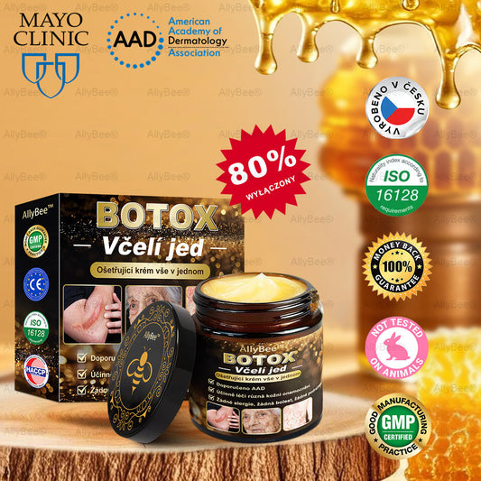 👨🔬AllyBee® Botox Krém na ošetření pleti proti stárnutí, hydratační, oprava pleti, vyrovnání tónu pleti, léčba akné a tmavých skvrn, odstraňování bradavic a mateřských znamének