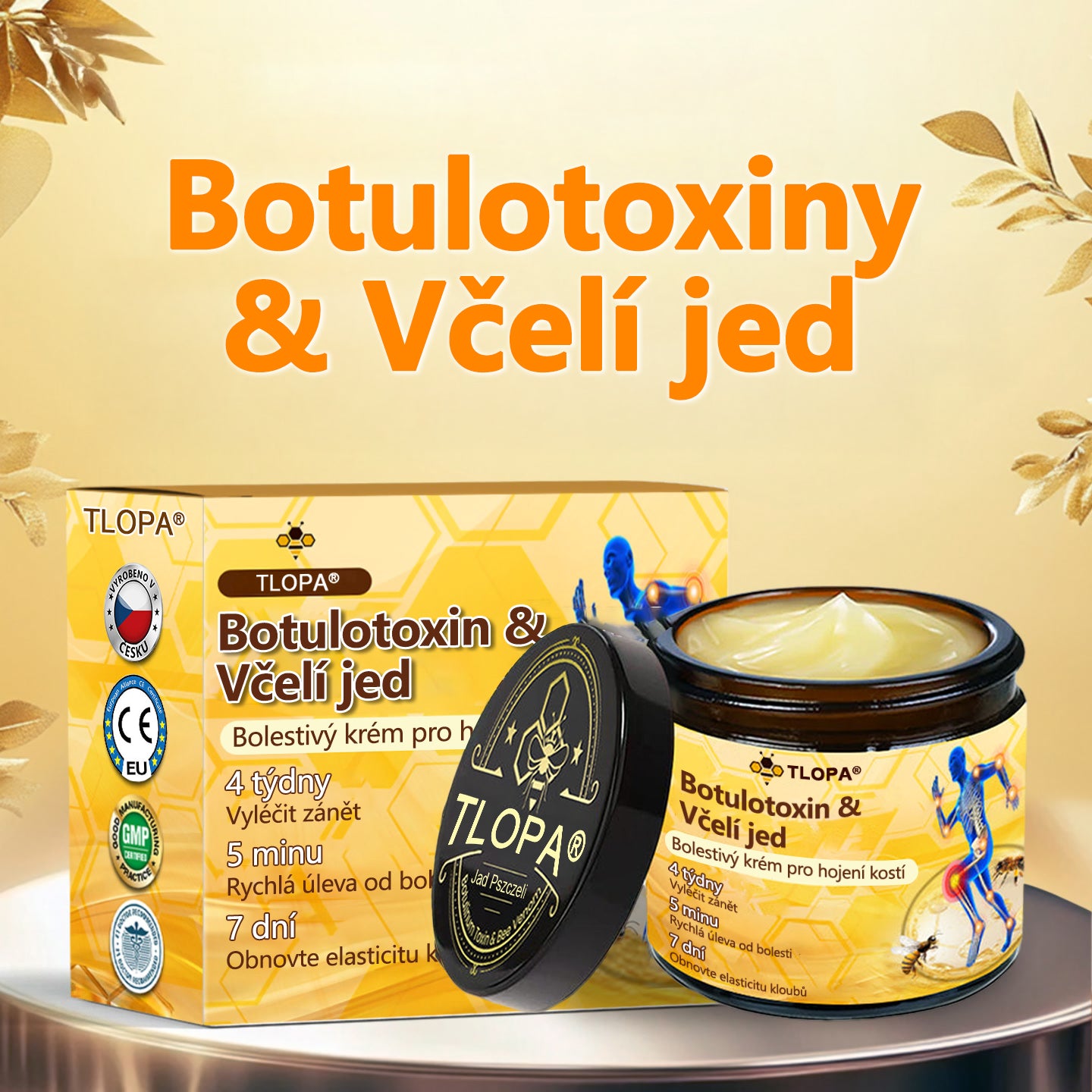 TLOPA® Krém s botulotoxinem a včelím jedem 🔥 (Speciálně pro seniory & doporučeno ortopedickými specialisty) 🐝🐝