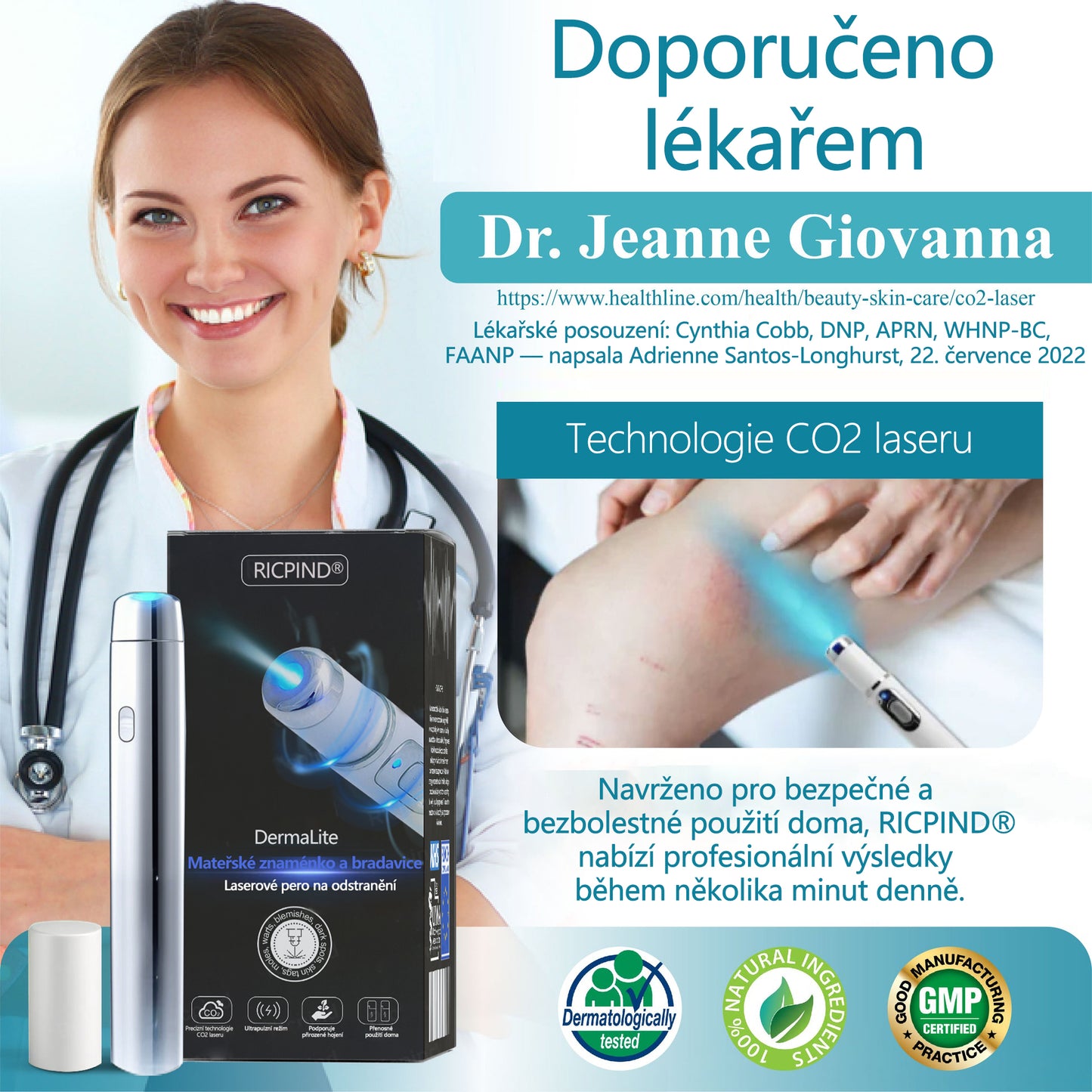 RICPIND® DermaLite laserové pero na odstranění mateřských znamének a bradavic