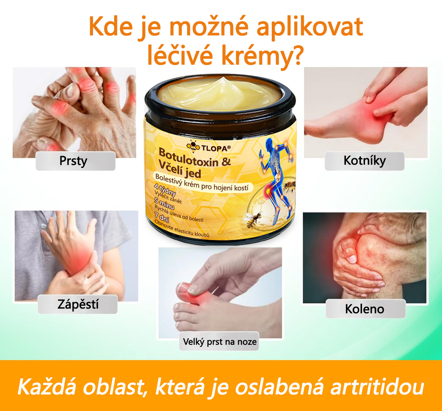 TLOPA® Krém s botulotoxinem a včelím jedem 🔥 (Speciálně pro seniory & doporučeno ortopedickými specialisty) 🐝🐝