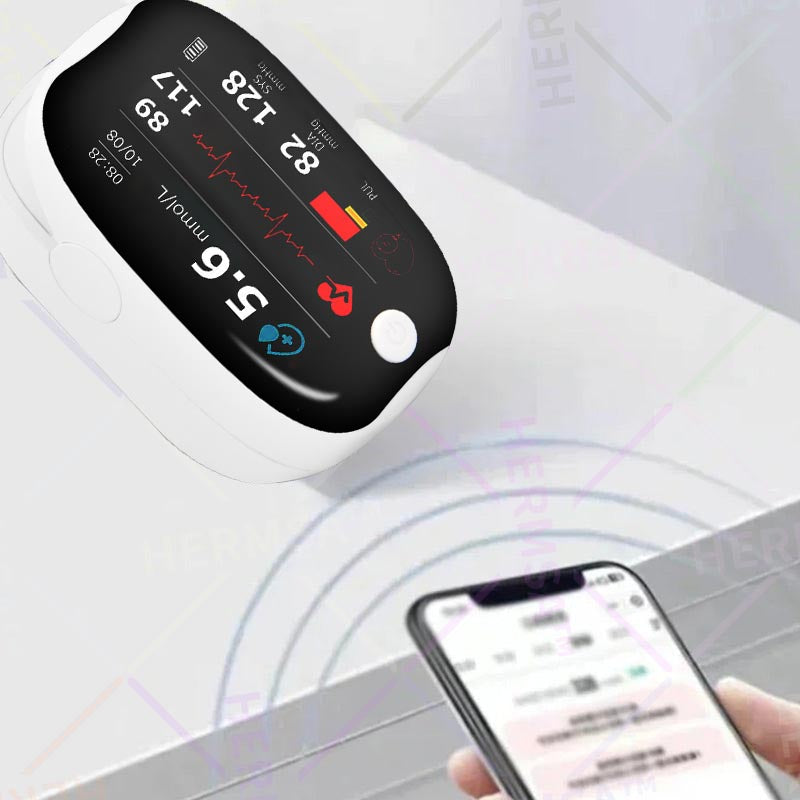 HERMSA™ Vysoce přesný multifunkční neinvazivní zdravotnický přístroj (pro monitorování hladiny cukru v krvi, kyslíku v krvi a krevního tlaku) [99,9% přesnost].