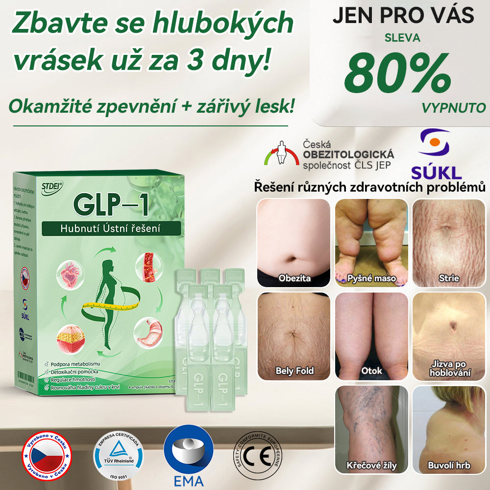 🌿 Oficiální obchod ČR | STDEI® GLP-1 8-v-1 Fit & Vital Řešení (Jednou denně, viditelné změny za 7 dní) 💎 Obezita, kardiovaskulární zdraví, cukrovka, spánková apnoe, zdraví střev, problémy se klouby a další