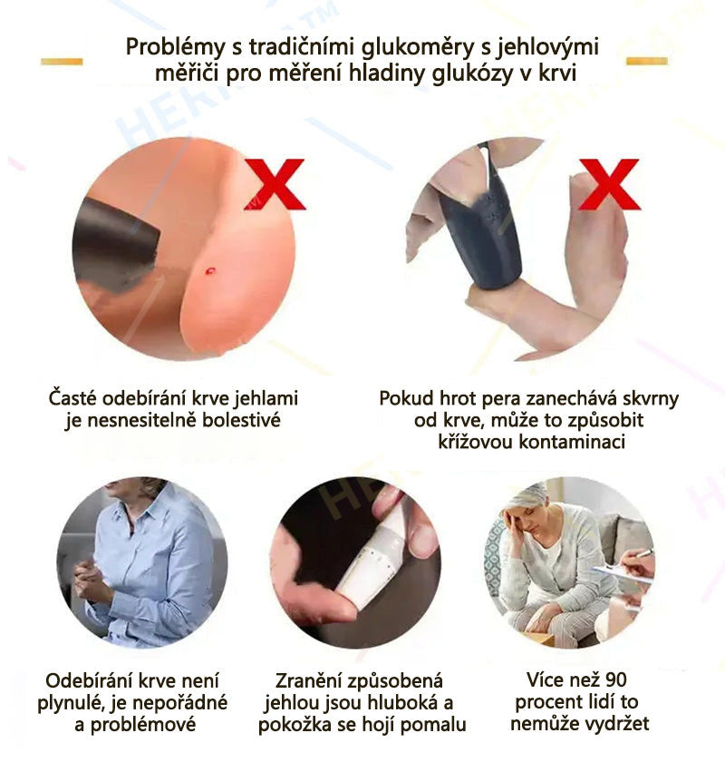HERMSA™ Vysoce přesný multifunkční neinvazivní zdravotnický přístroj (pro monitorování hladiny cukru v krvi, kyslíku v krvi a krevního tlaku) [99,9% přesnost].