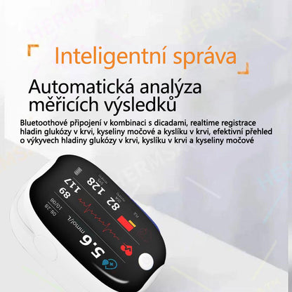 HERMSA™ Vysoce přesný multifunkční neinvazivní zdravotnický přístroj (pro monitorování hladiny cukru v krvi, kyslíku v krvi a krevního tlaku) [99,9% přesnost].