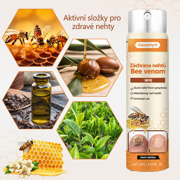 💥 2025 Limitovaná 70% SLEVA ️⏳ Ceoerty® NailRescue Kolirin sprej proti plísním nehtů s včelím jedem 💥 Všechny problémy s nehty vyléčíte během 2 týdnů🐝